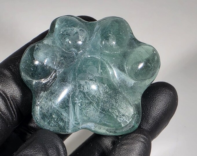 Fluorite Cat Paw Carving 1.6"
