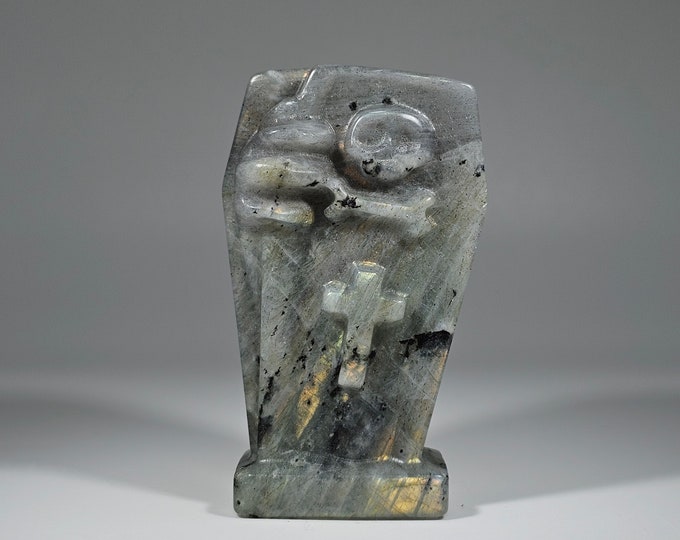 2.8" Labradorite Tombstone Carving