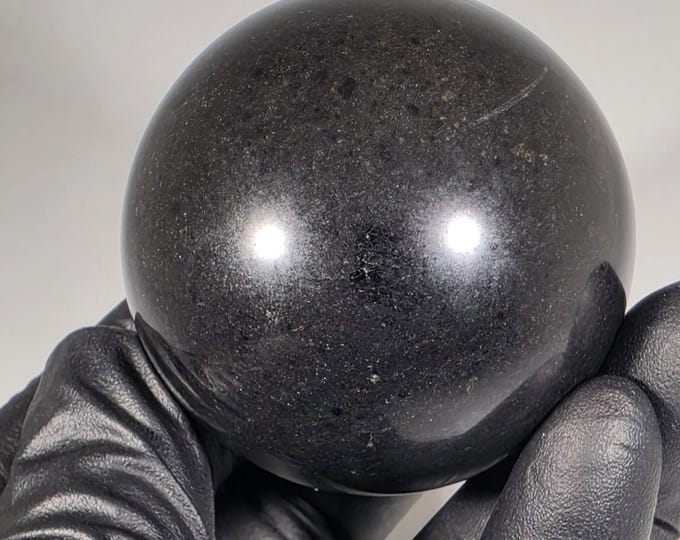 50mm All Black Tourmaline Sphere