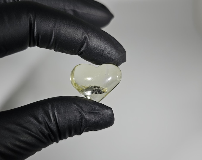 Mini Citrine Heart Palm Stone