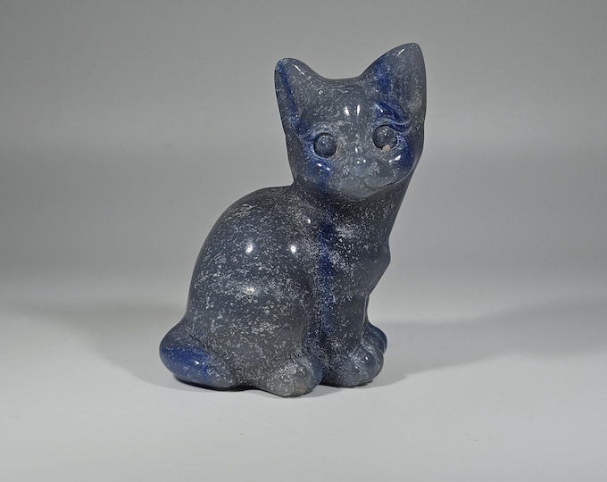Blue Aventurine Cat Carving