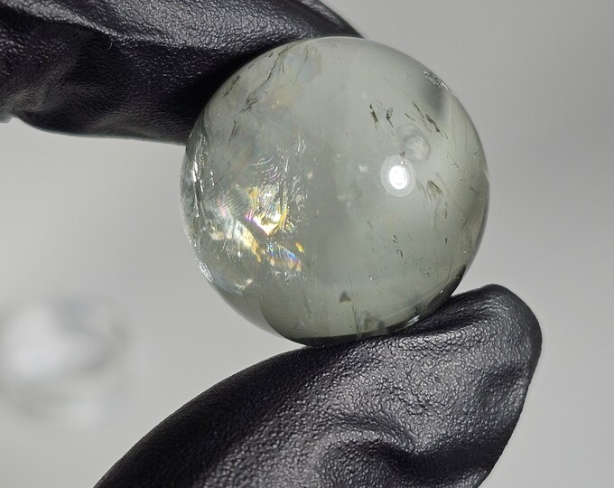 20mm Prasiolite Sphere Green Amethyst *Imperfect