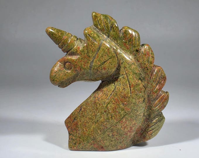 Unakite Unicorn Carving