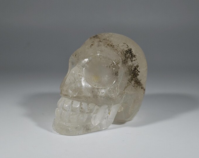 1.9" Garden Quartz Skull Carving