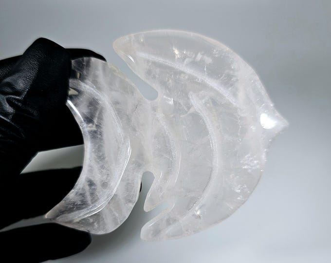 2.9" Rose Quartz Fish Carving
