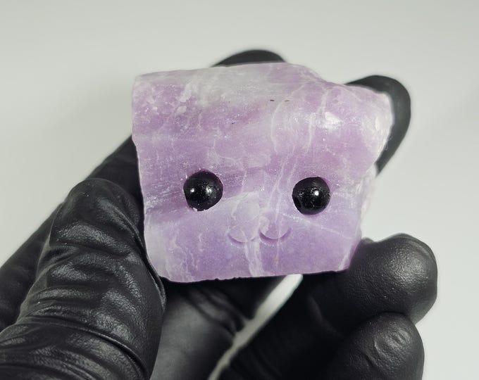 Lepidolite Pet Rock Carving