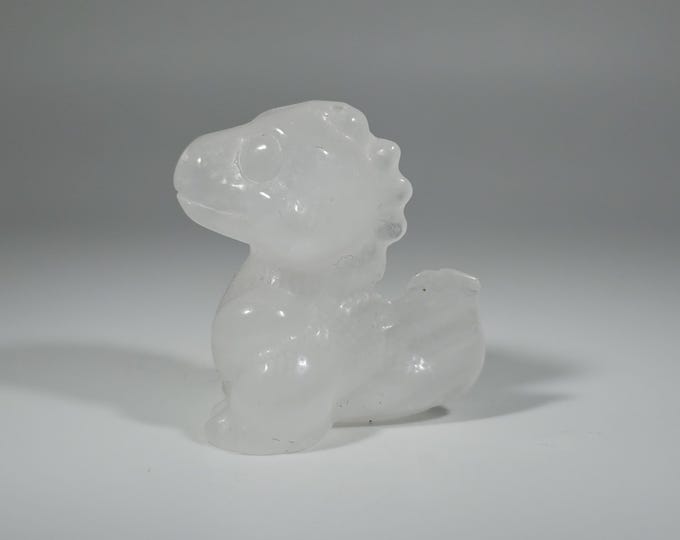 Clear Quartz Dinosaur Carving 1.6"