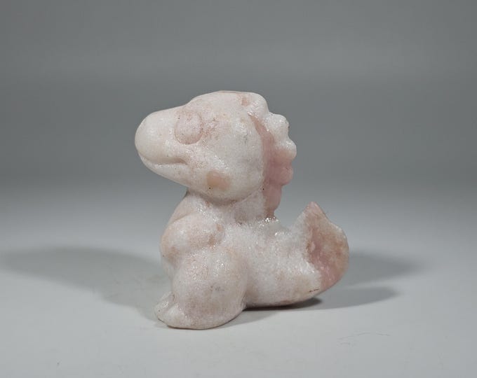 Pink Opal Dinosaur Carving 1.6"