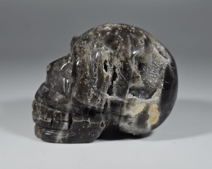 1.89" Sphalerite Skull Carving