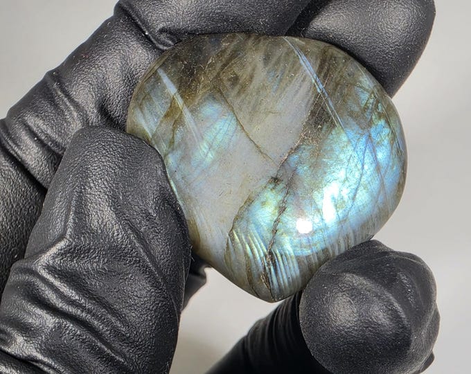 Small Labradorite Heart Stone 1.2"