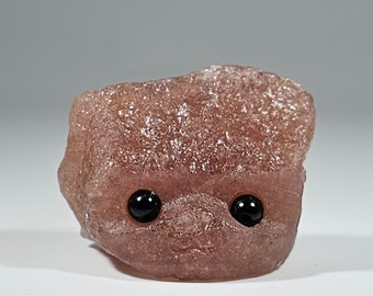 Strawberry Quartz Pet Rock Carving
