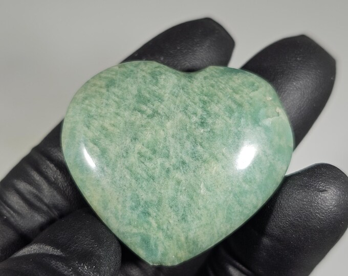 Small Amazonite Heart Carving *Imperfect
