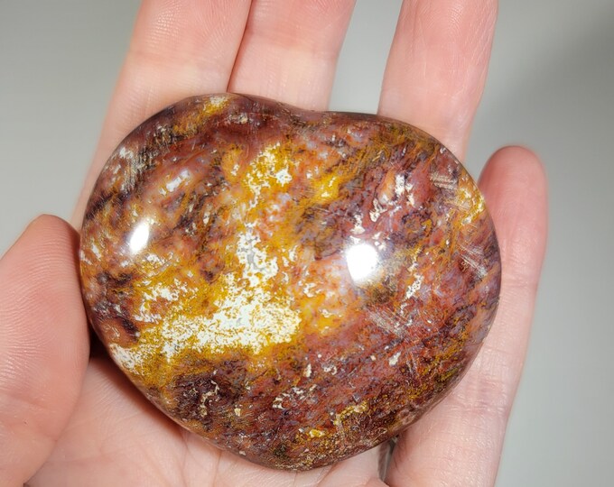 Ocean Jasper Heart Carving