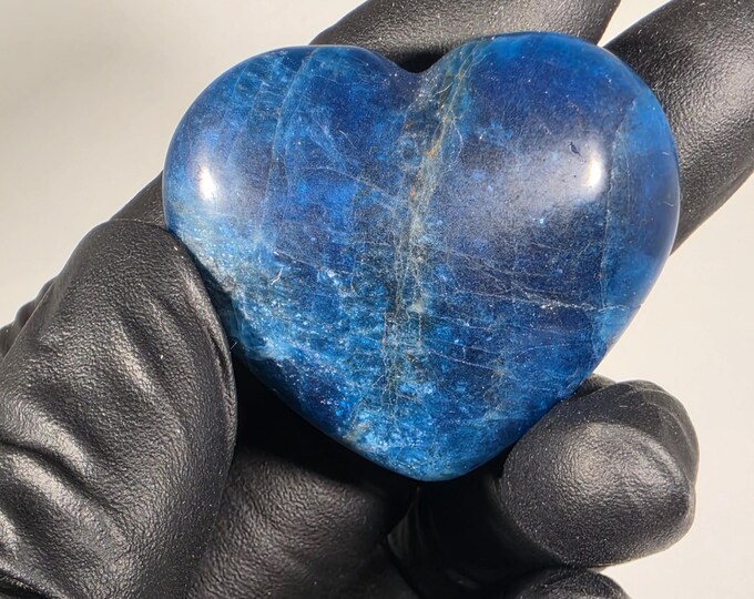 Blue Apatite Heart Stone