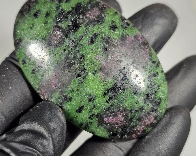Ruby in Zoisite Palm Stone