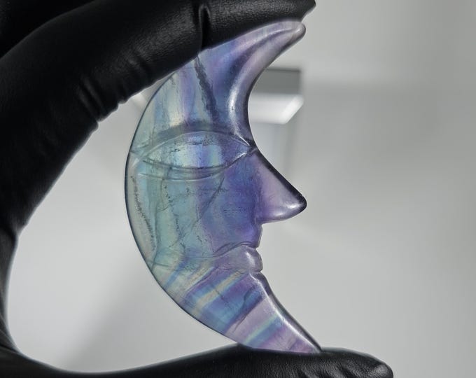 Fluorite Moon Carving