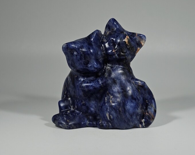 Sodalite Cat Carving