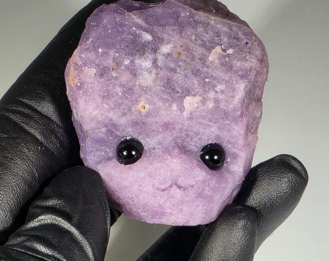 Lepidolite Pet Rock Carving