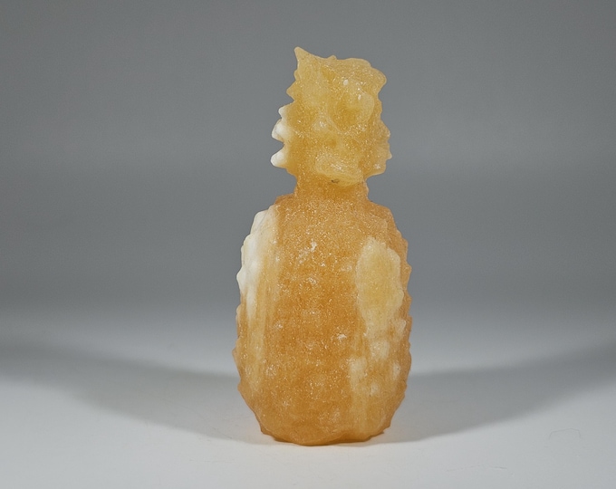 Orange Calcite Pineapple Carving