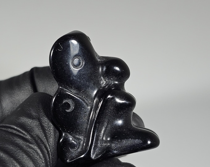 Mini Obsidian Fairy Carving