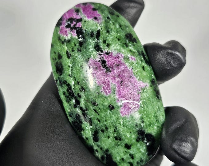 Ruby in Zoisite Palm Stone