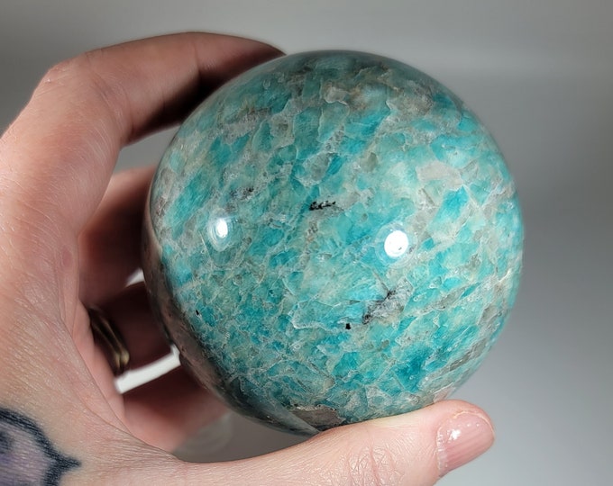 69mm Smoky Amazonite Sphere