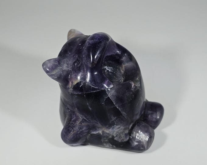 Fluorite Big Mouth Cat Carving *Imperfect