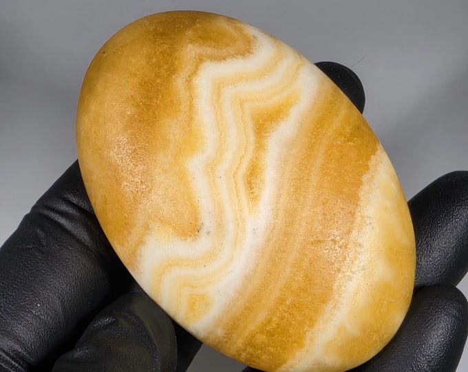 Orange Calcite Palm Stone