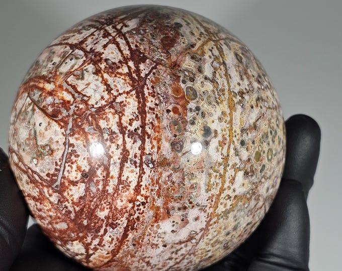 66mm Leopard Skin Jasper Sphere