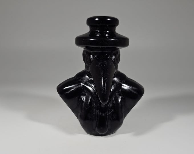 Obsidian Plague Doctor Carving