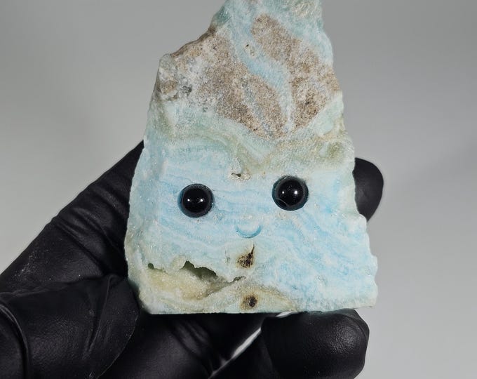 Hemimorphite Pet Rock Carving