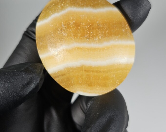 Orange Calcite Palm Stone