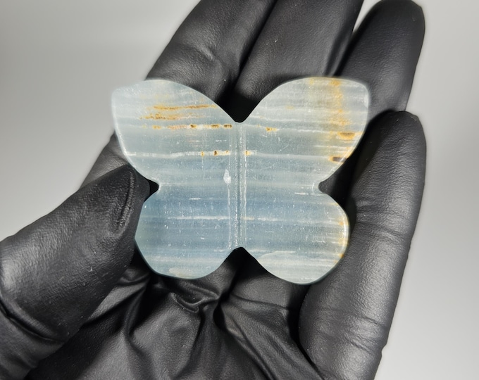 Blue Onyx Butterfly Carving