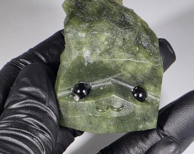 Green Jade Pet Rock Carving