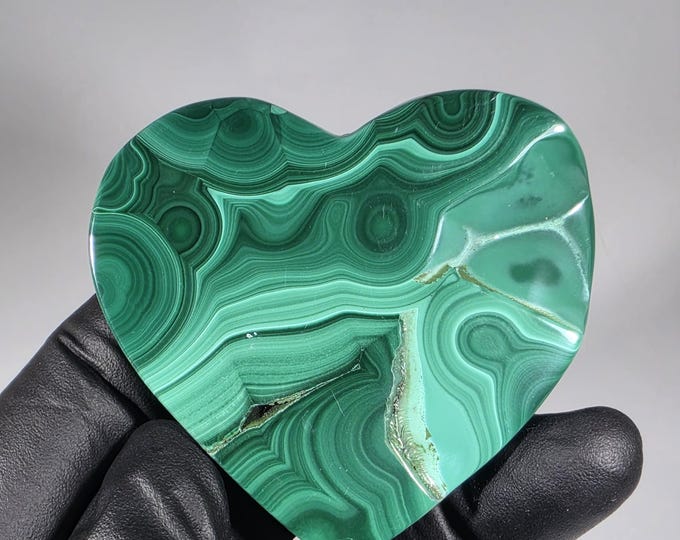 Natural Malachite Heart Stone
