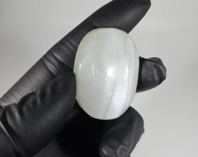 Small Green Sage Moonstone Palm Stone