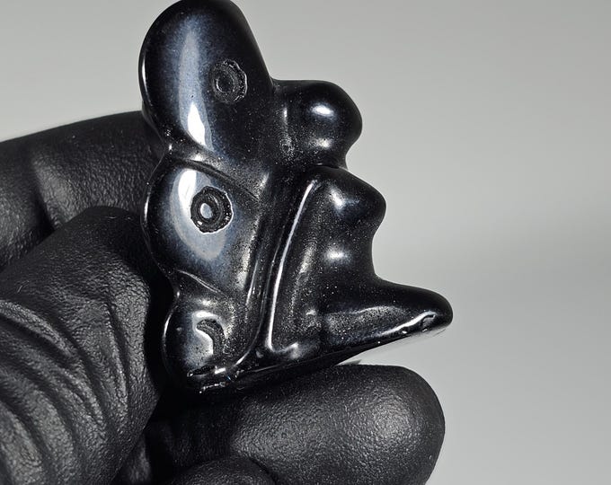 Mini Obsidian Fairy Carving