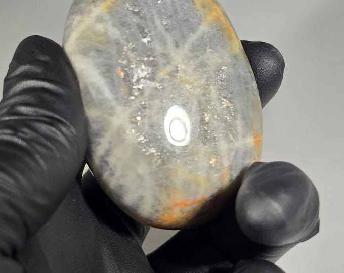 Black Moonstone Palm Stone