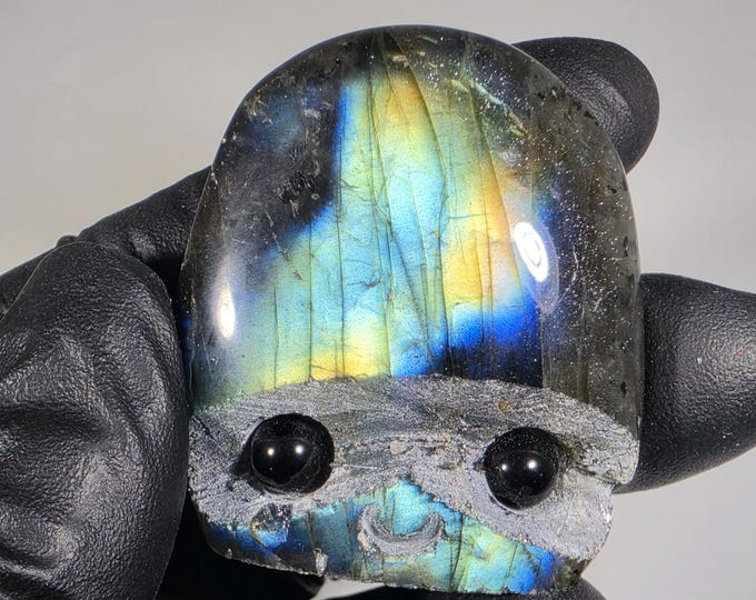 Labradorite Pet Rock Carving