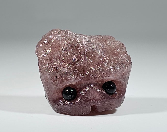 Strawberry Quartz Pet Rock Carving