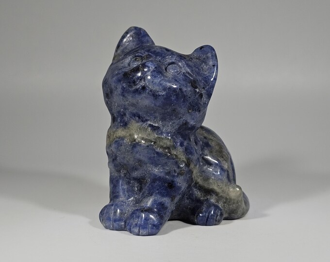 Sodalite Cat Carving