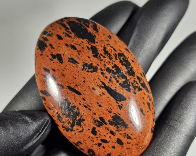 Mahogany Obsidian Palm Stone