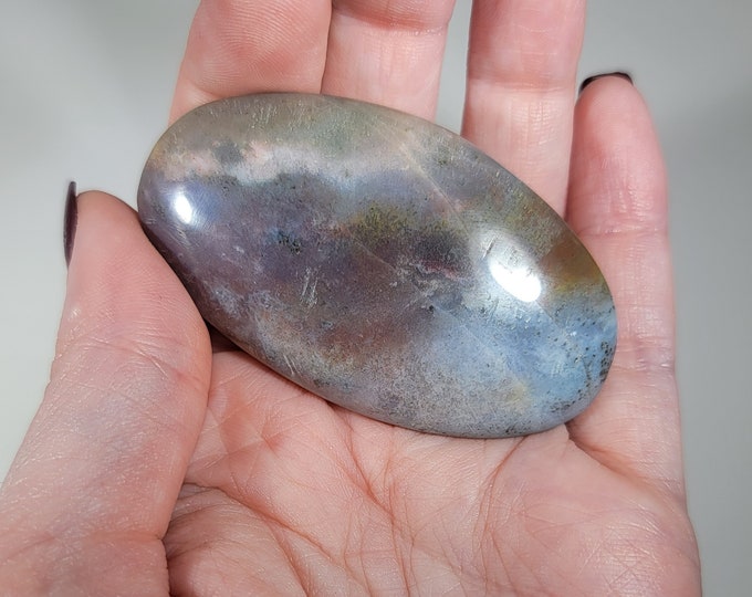 Colorful Ocean Jasper Palm Stone