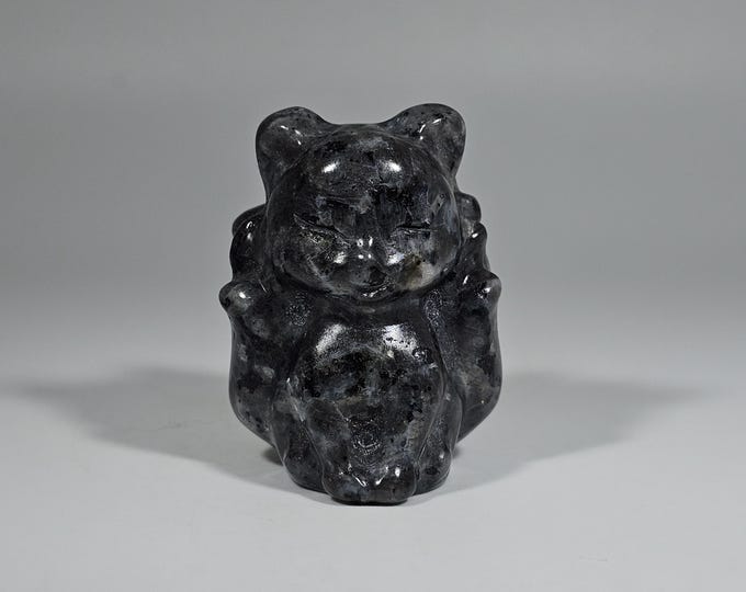 1.5" Larvikite Nine Tail Fox Carving