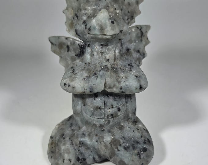 Kiwi Jasper Dragon Carving