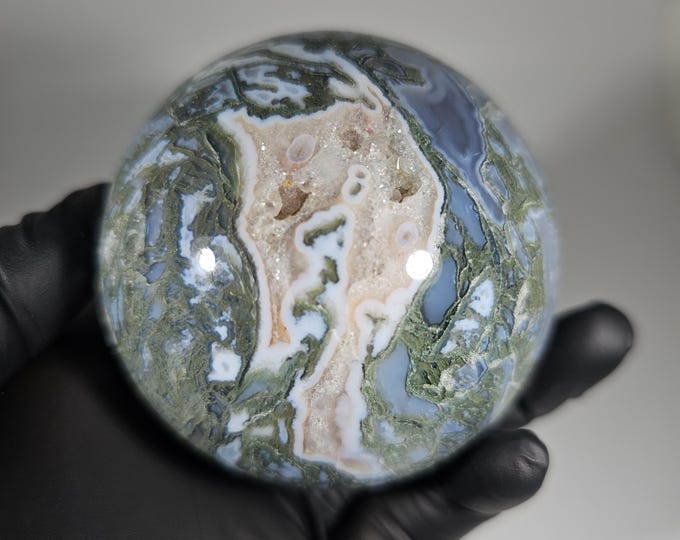70mm Moss Agate Sphere