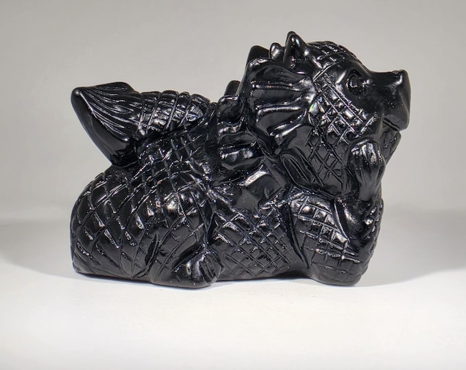 Obsidian Dragon Carving