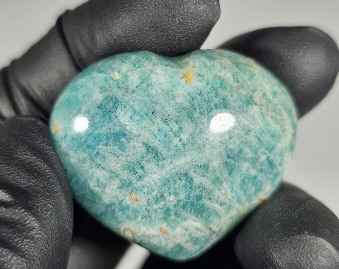 Small Amazonite Heart Carving