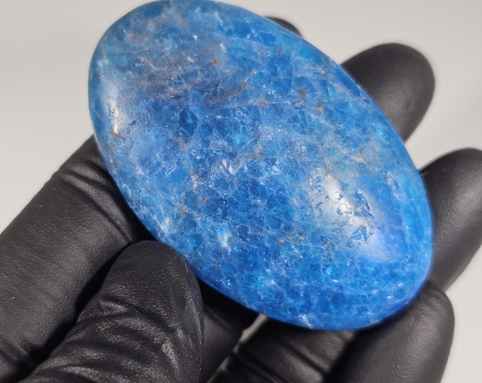 Blue Apatite Palm Stone *Imperfect