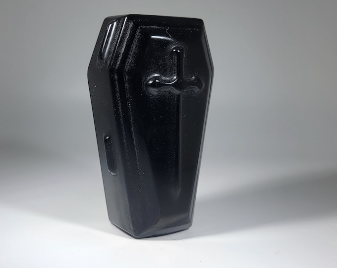 3" Obsidian Coffin Carving